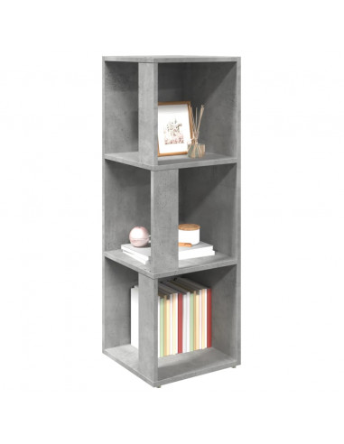 Armadio Angolare Grigio Cemento 33x33x100 cm in Truciolato