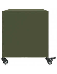 Mobile TV Verde Oliva 68x39x43,5cm in Acciaio Laminato a Freddo 2