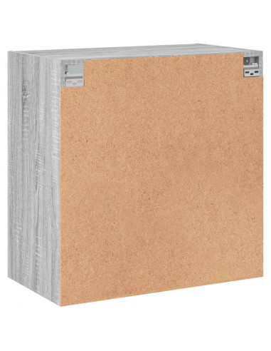 Mobile a Muro con Ante in Vetro Grigio Sonoma 68x37x68,5 cm