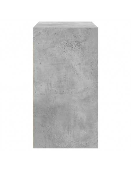 Mobile a Muro con Ante in Vetro Grigio Cemento 68x37x68,5 cm