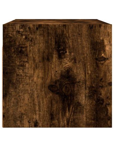 Mobili a Muro con Ante in Vetro 2pz Rovere Fumo 68,5x37x35 cm