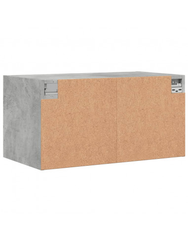Mobili a Muro con Ante in Vetro 2pz Grigio Cemento 68,5x37x35cm