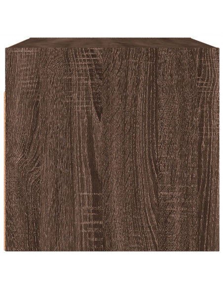 Mobili a Muro con Ante in Vetro 2pz Rovere Marrone 68,5x37x35cm