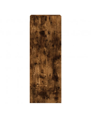 Mobile a Muro con Ante in Vetro Rovere Fumo 35x37x100 cm