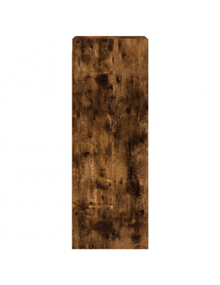 Mobile a Muro con Ante in Vetro Rovere Fumo 35x37x100 cm