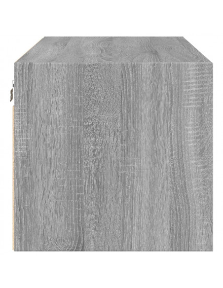 Mobile a Muro con Ante in Vetro Grigio Sonoma 102x37x35 cm