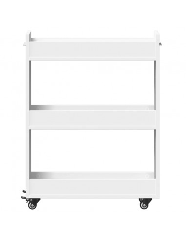 Mobile con Ruote Bianco 60x22x79 cm in Legno Multistrato