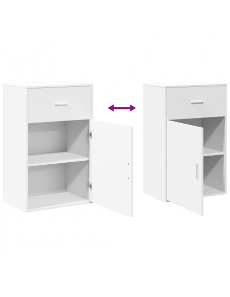 Armadietto Bianco 56,5x39x90 cm in Legno Multistrato