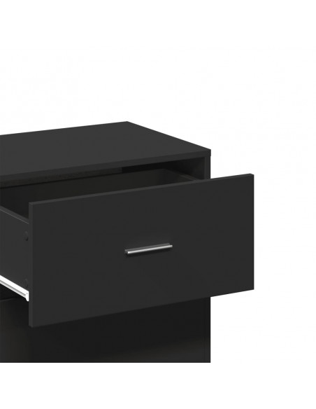 Armadietto Nero 56,5x39x90 cm in Legno Multistrato