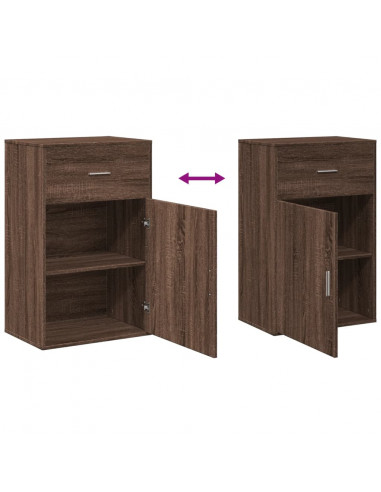 Armadietto Rovere Marrone 56,5x39x90 cm in Legno Multistrato