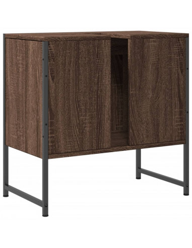 Mobile Lavabo Bagno Rovere Marrone 60x33x60cm Legno Multistrato