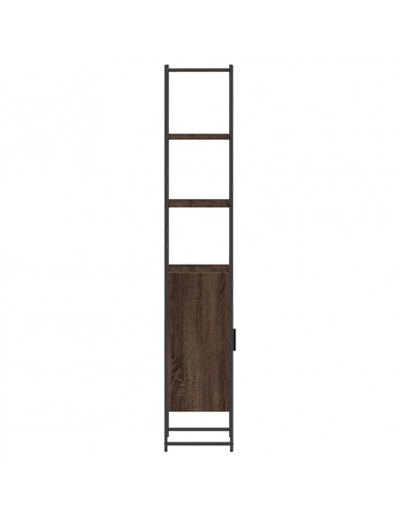 Armadietto Bagno Rovere Marrone 33x33x185,5cm Legno Multistrato