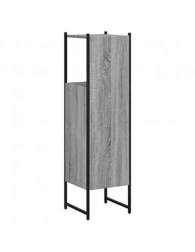 Mobile da Bagno Grigio Sonoma 33x33x120,5cm Legno Multistrato