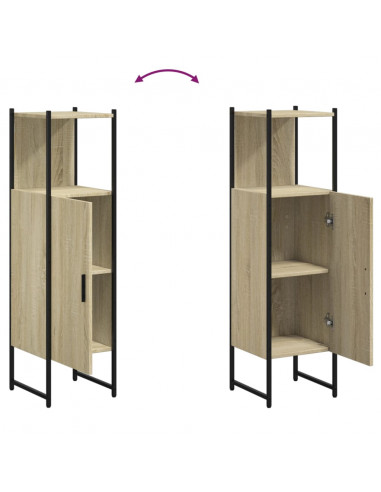 Mobile da Bagno Rovere Sonoma 33x33x120,5 cm Legno Multistrato