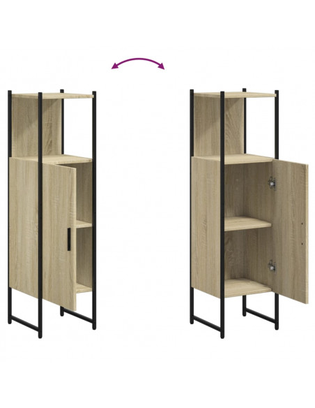 Mobile da Bagno Rovere Sonoma 33x33x120,5 cm Legno Multistrato