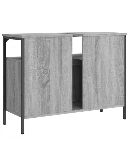 Mobile Lavabo Bagno Grigio Sonoma 80x30x60 cm Legno Multistrato