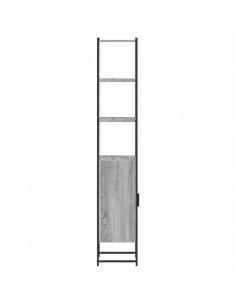 Mobile da Bagno Grigio Sonoma 33x33x185,5 cm Legno Multistrato 2