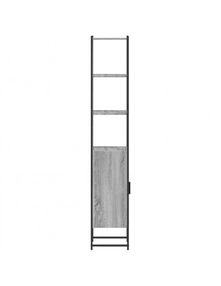 Mobile da Bagno Grigio Sonoma 33x33x185,5 cm Legno Multistrato