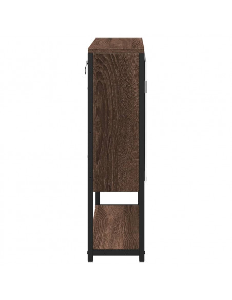 Mobile Bagno Specchio Rovere Marrone 60x16x60 Legno Multistrato