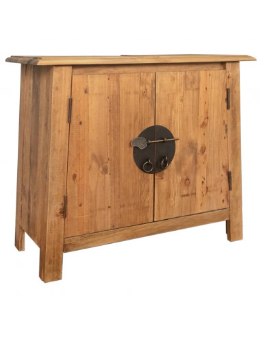 Vanità da Bagno in Legno Massello di Pino 70x32x63 cm