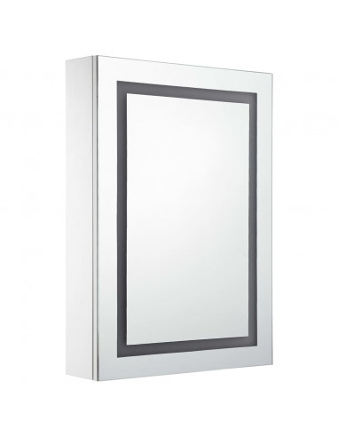 Armadietto Bagno con Specchio e LED 50x13x70 cm