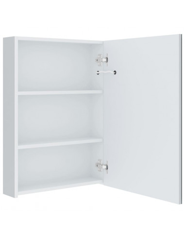 Armadietto Bagno con Specchio e LED 50x13x70 cm