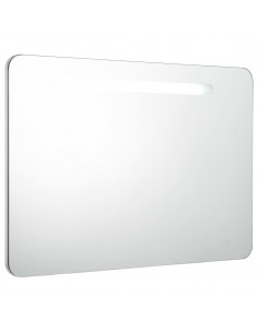 Armadietto Bagno con Specchio e LED 80x9,5x55 cm 2