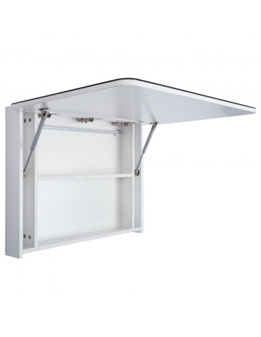 Armadietto Bagno con Specchio e LED 80x9,5x55 cm