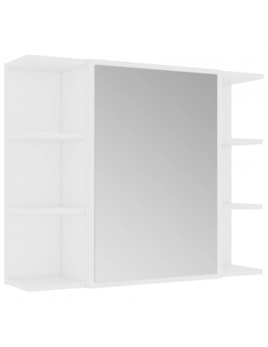 Armadio da Bagno Bianco 80x20,5x64 cm in Legno Multistrato