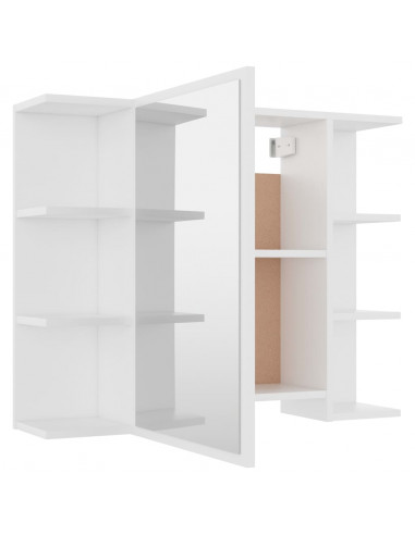 Armadio da Bagno Bianco 80x20,5x64 cm in Legno Multistrato