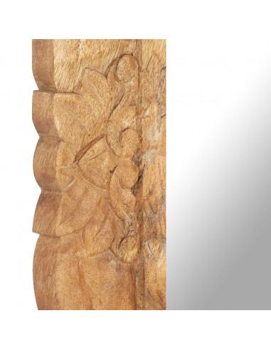 Specchio 80x50 cm in Legno Massello di Mango