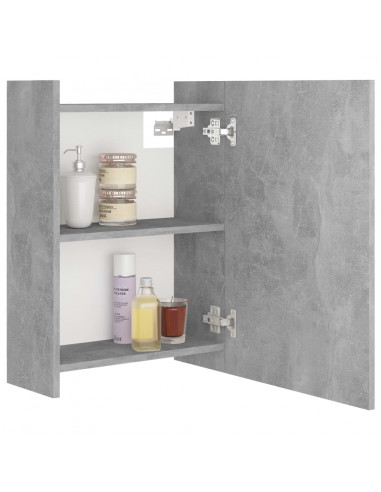 Mobile Bagno Specchio Grigio Cemento 62,5x20,5x64cm Multistrato