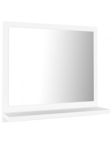 Specchio da Bagno Bianco 40x10,5x37 cm in Legno Multistrato