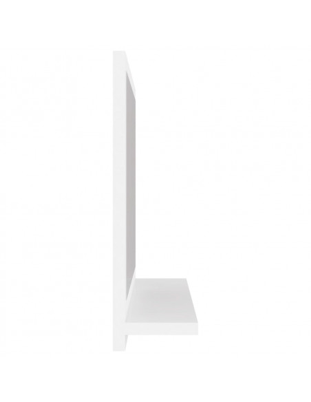 Specchio da Bagno Bianco 40x10,5x37 cm in Legno Multistrato