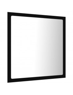Specchio da Bagno a LED Nero 40x8,5x37 cm in Acrilico 2