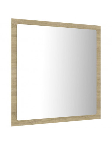 Specchio da Bagno LED Rovere Sonoma 40x8,5x37 cm in Acrilico