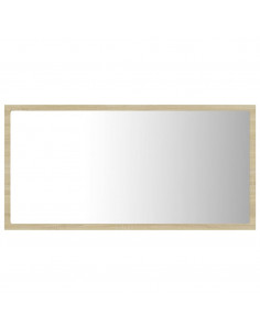 Specchio da Bagno LED Rovere Sonoma 80x8,5x37 cm in Acrilico 2