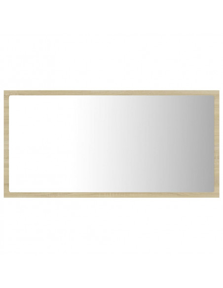 Specchio da Bagno LED Rovere Sonoma 80x8,5x37 cm in Acrilico