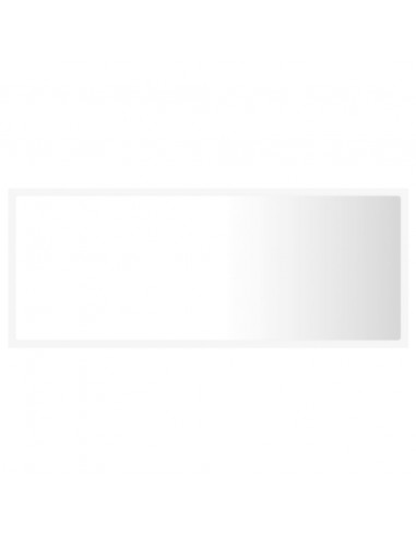 Specchio da Bagno con LED Bianco 100x8,5x37 cm in Acrilico
