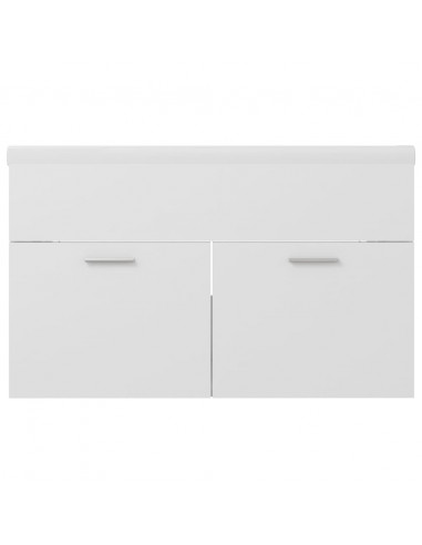 Mobile da Bagno con Lavabo Integrato Bianco in Truciolato