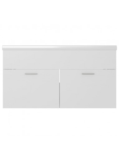 Mobile da Bagno con Lavabo Integrato Bianco in Truciolato