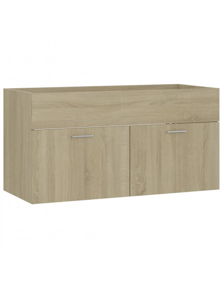 Mobile con Lavabo Integrato Rovere Sonoma in Legno Multistrato