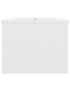 Mobile con Lavabo Integrato Bianco in Legno Multistrato 2