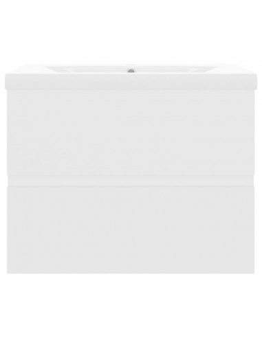 Mobile con Lavabo Integrato Bianco in Legno Multistrato