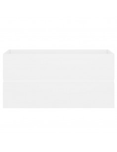 Mobile con Lavabo Integrato Bianco in Legno Multistrato 2