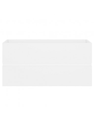 Mobile con Lavabo Integrato Bianco in Legno Multistrato