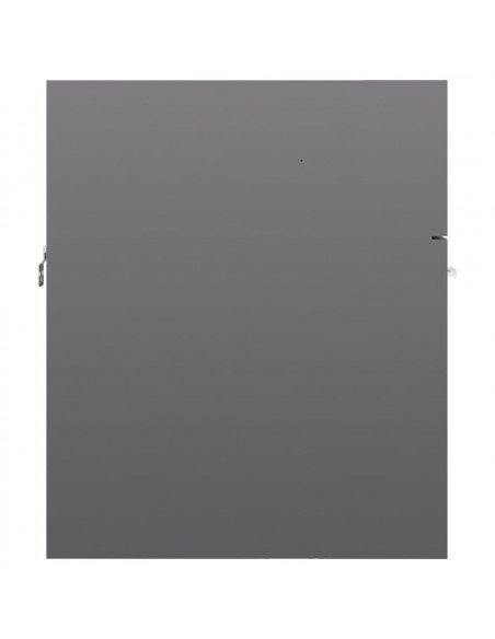 Mobile Bagno con Lavabo Integrato Grigio Lucido in Truciolato