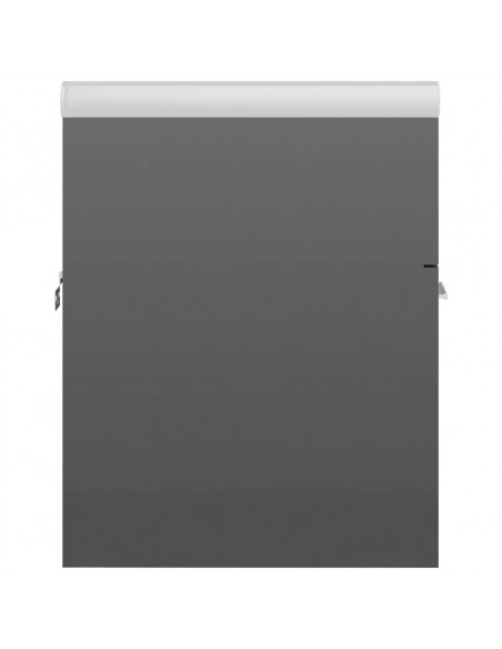 Mobile Bagno con Lavabo Integrato Grigio Lucido in Truciolato