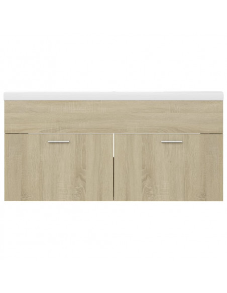 Mobile Bagno con Lavabo Integrato Rovere Sonoma in Truciolato