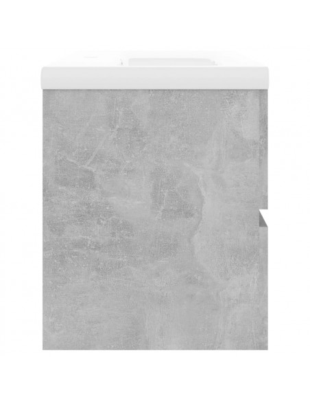 Mobile con Lavabo Integrato Grigio Cemento in Legno Multistrato